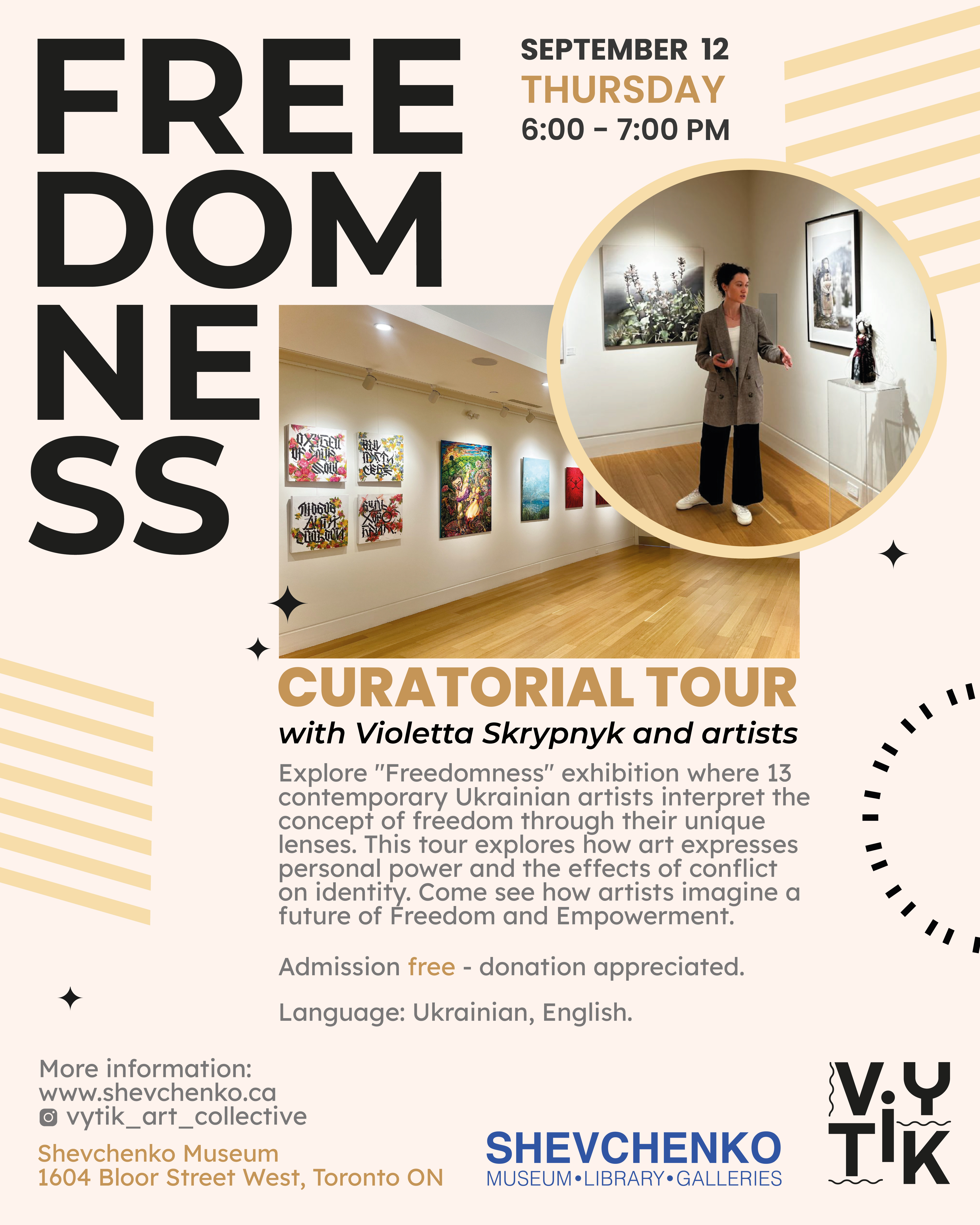  CURATORIAL TOUR with Violetta Skrypnyk and Artist 