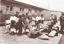 Ukrainian Immigrants Arriving to Quebec, photo courtesy of Public Archives of Canada