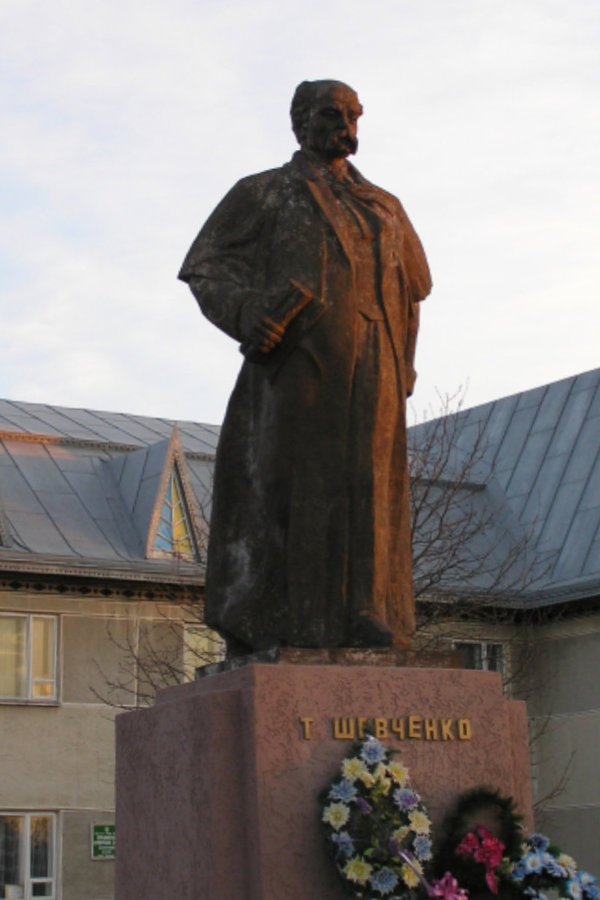Taras Shevchenko monument in Kniazhe Village