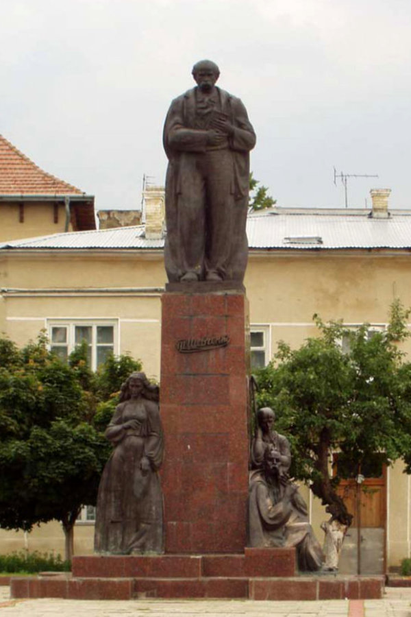 Taras Shevchenko monument in Nadvirna