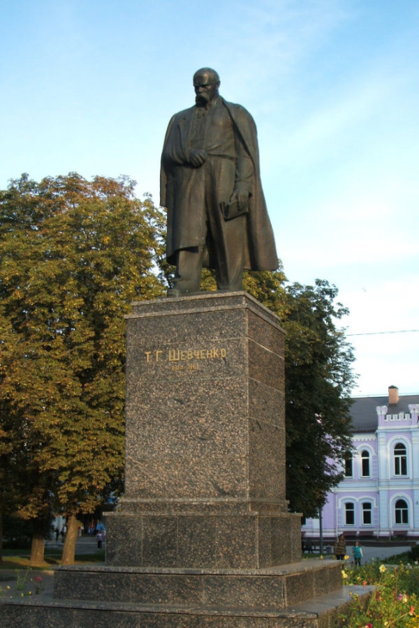Taras Shevchenko monument in Sumy