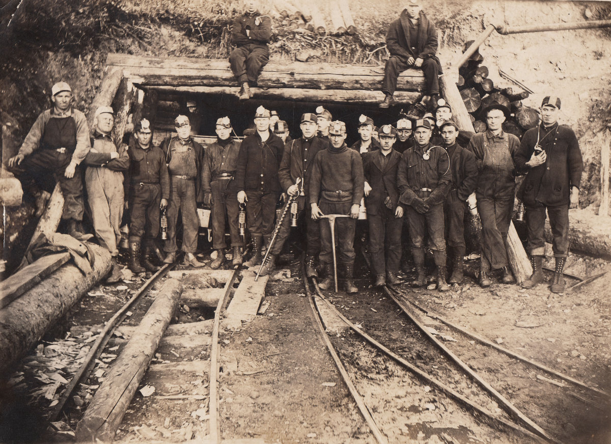 Mining coal in Brule, Alberta to furnish the Canadian Northern Railway, 1921
